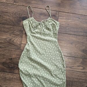 Green Floral Women's Dress